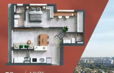 Apartamento com 1 dormitório à venda, 52 m² por r$ 730.000,00 - alphaville empresarial - barueri/sp