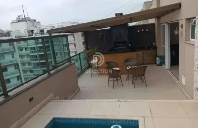 Cobertura com 3 quartos à venda na rua luiz carlos sarolli, recreio dos bandeirantes, rio de janeiro, 144 m2 por r$ 1.150.000
