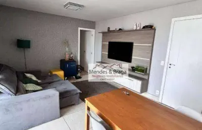 Apartamento com 2 dormitórios e 1 escritório   para alugar, 83 m² por r$ 5.519/mês - centro - guarulhos/sp