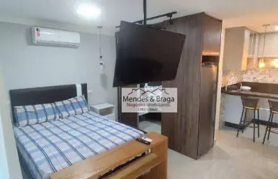 Studio com 1 dormitório para alugar, 38 m² por r$ 3.200,00/mês - centro - guarulhos/sp