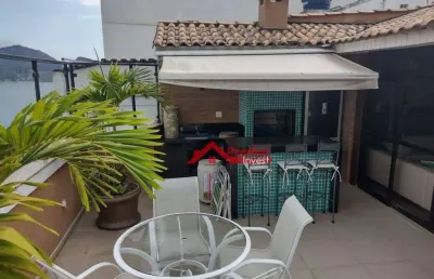 Cobertura com 3 dormitórios, 350 m² - venda por r$ 3.900.000,00 ou aluguel por r$ 17.200,00/mês - icaraí - niterói/rj