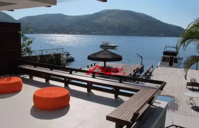 Casa com 6 dormitórios, 1000 m² - venda por r$ 5.800.000,00 ou aluguel por r$ 4.800,00/dia - portogalo - angra dos reis/rj