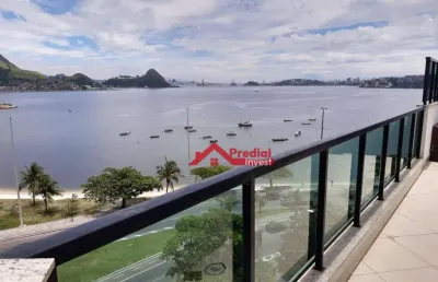 Cobertura com 4 dormitórios, 240 m² - venda por r$ 2.200.000,00 ou aluguel por r$ 18.258,00/mês - charitas - niterói/rj