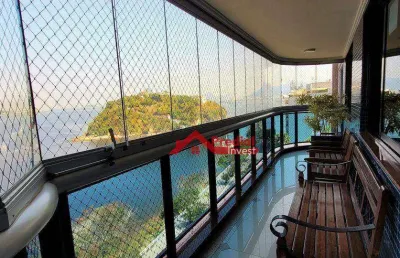 Apartamento com 4 dormitórios para alugar, 260 m² por r$ 13.521,85/mês - boa viagem - niterói/rj