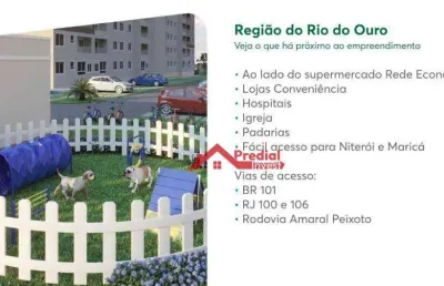 Apartamento com 2 dormitórios à venda, 46 m² por r$ 245.000,00 - rio do ouro - são gonçalo/rj