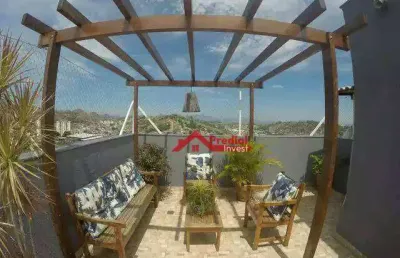 Cobertura com 2 dormitórios à venda, 104 m² por r$ 510.000,00 - barro vermelho - são gonçalo/rj