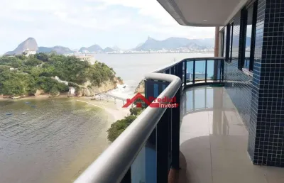 Apartamento com 4 dormitórios, 280 m² - venda por r$ 3.000.000,00 ou aluguel por r$ 18.050,00/mês - boa viagem - niterói/rj