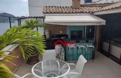 Cobertura com 3 dormitórios, 350 m² - venda por r$ 3.900.000,00 ou aluguel por r$ 17.200,00/mês - icaraí - niterói/rj