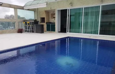 Cobertura residencial à venda, gonzaga, santos - sp