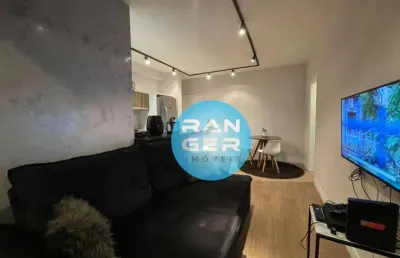 Apartamento de 1 dormitório, à venda com portrira fechada na vila matias - santos/sp