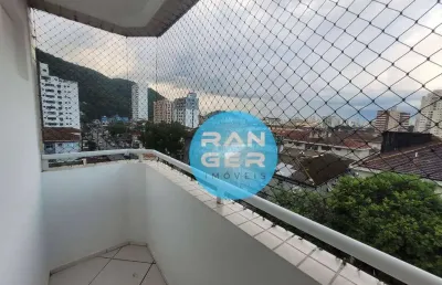 Apartamento com 2 dormitórios à venda, 89 m² por r$ 523.000,00 - marapé - santos/sp