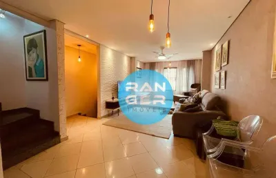 Casa triplex com 3 suítes à venda, 250 m² por r$ 1.276.000 - marapé - santos/sp