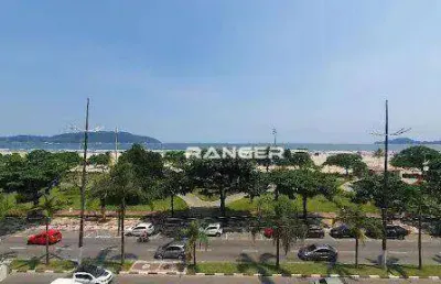 Apartamento 3 dormitórios, 1 vaga, vista mar - pompéia - santos/sp