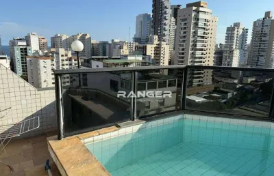 Cobertura duplex com piscina privativa e vista para o mar - bairro pompeia - santos