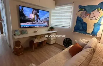 Apartamento com 1 dormitório à venda, 47 m² por r$ 405.000,00 - ponta da praia - santos/sp
