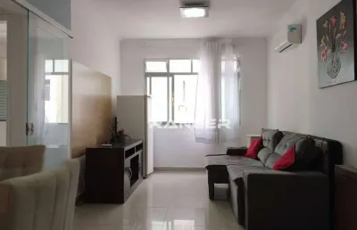 Apartamento com 1 dormitório à venda, 55 m² por r$ 490.000 - gonzaga - santos/sp