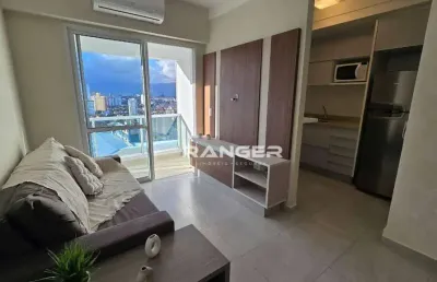 Apartamento com 1 dormitório para alugar, 47 m² por r$ 4.700,00/mês - boqueirão - santos/sp
