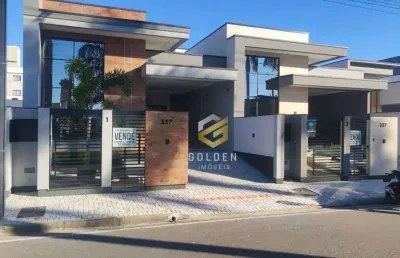Casa com 3 dormitórios à venda, 124 m² por r$ 992.000,00 - loteamento bosque da mata - tijucas/sc