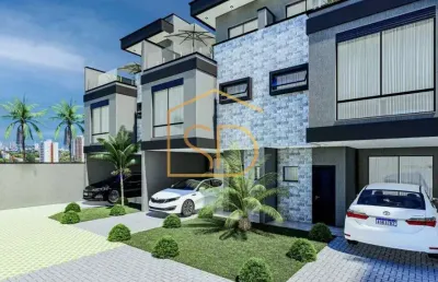 Maravilhoso sobrado triplex com 3 quartos 1 suíte, varanda e jazuzzi, 150m², à venda em curitiba, cajuru