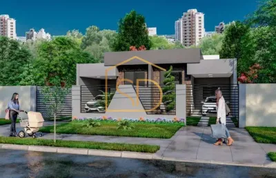 Maravilhosa casa nova moderna com 3 quartos 1 suíte , 124,28m², à venda em são josé dos pinhais, bom jesus