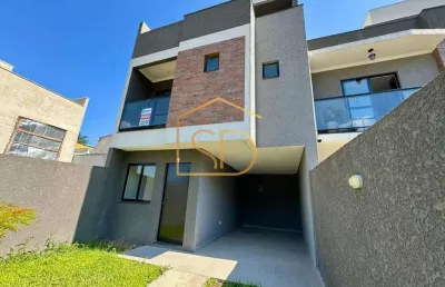 Maravilhoso sobrado novo com 2 quartos 1 suíte, 126,06m², à venda em curitiba, uberaba
