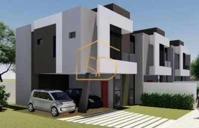Maravilhoso sobrado novo, 122,21m², à venda em são josé dos pinhais, parque da fonte