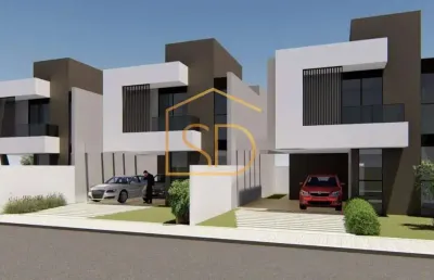 Maravilhoso sobrado novo, 122,21m², à venda em são josé dos pinhais, parque da fonte