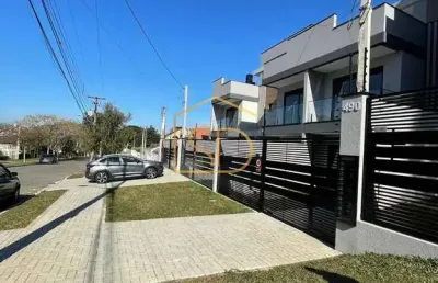 Espetacular sobrado alto padrão de esquina com 3 suites, ático e varanda gourmet, 225m², à venda em curitiba, água verde
