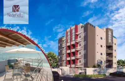 Cobertura duplex de 100m² com 3 quartos e com área priv. a 200m.da praia a venda por r$ 1.075.760 - ponta de campina - cabedelo/pb