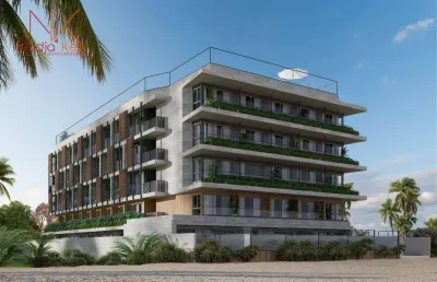 Flat pé na areia com 27m²  a venda por r$ 510.089 - jardim oceania - joão pessoa/pb