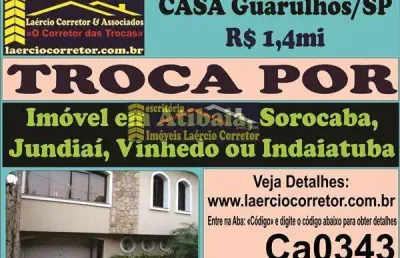 Casa para venda em guarulhos, vila galvão, 3 dormitórios, 3 suítes, 5 banheiros, 5 vagas