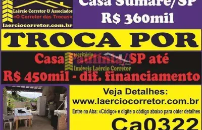 Casa para venda em sumaré, jardim maracanã (nova veneza), 2 dormitórios, 2 banheiros, 2 vagas