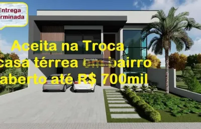 Casa condomínio à venda, residencial mont`alcino, em fase de acabamento, entrega pronta, aceita troca casa até r$ 700mil