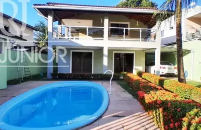 Venda casa de luxo condomínio lauro de freitas-ba - 4 quartos, 4 suítes, 3 salas, 5 banheiros, 3 vagas, 311,21m² área construída 430m² terreno.