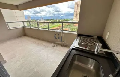 Aluga apto novo com 03 dormitorios, sacada gourmet com churasqueira, edificio thz - jardim botanico rp