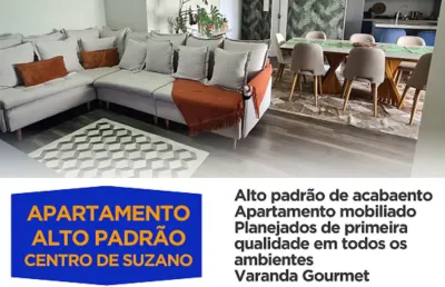 Apartamento alto padrão - 3dorms (suíte com closet) - terraço gourmet - centro de suzano