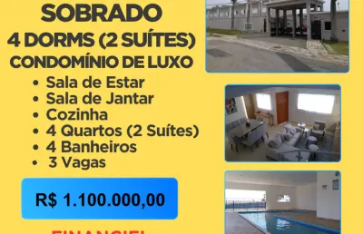 Residência de luxo com 4 dormitórios (2 suítes) em condomínio paradisíaco - chácara faggion, suzano