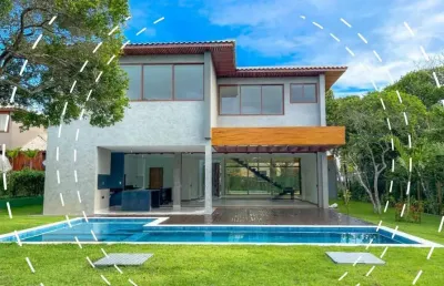 Casa recém construída á venda 05 suítes em condomínio fechado praia do forte-ba