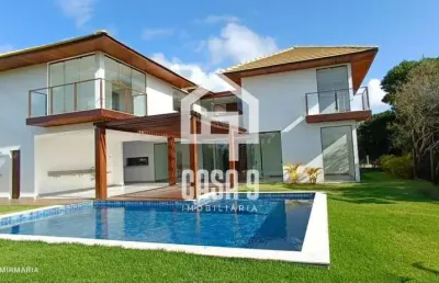 Casa á venda com 05 suítes em condomínio fechado praia do forte-ba