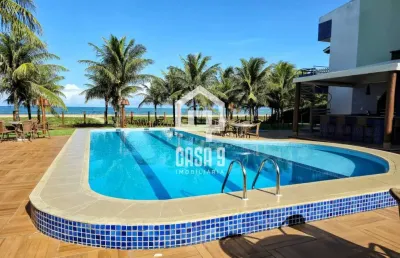 Apartamento térreo 3 suítes frente mar total em itacimirim bahia