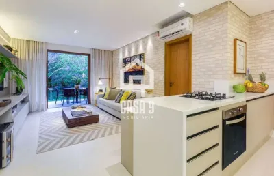 Apartamento térreo mobiliado com 2 quartos a venda no reserva timeantube em praia do forte bahia