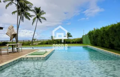 Apartamento pé na areia com 3 suítes mobiliado a venda em itacimirim bahia