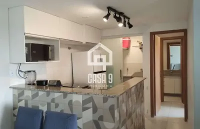 Apartamento mobiliado a venda com 2 suítes vista lagoa no condomínio paraíso das aguas em guarajuba bahia
