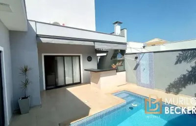 Casa térrea com armários, 3 dormitórios no condomínio terras do vale