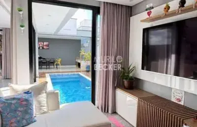 Casa a venda mobiliada no res. fogaça de 3 quartos com sacada e piscina