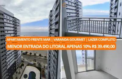 Apartamento frente mar | menor entrada do litoral apenas 10%