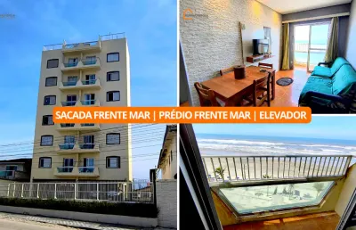 Apartamento frente mar | sacada frente mar | prédio com elevador