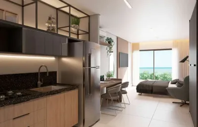 Alto padrão pé na areia. apartamento flat à venda no jardim oceania, em joão pessoa. paraíba. pronto em 2026.