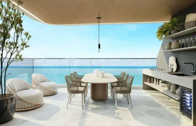 Pé na areia! apartamento 3 suítes à venda em camboinha, cabedelo - paraíba. pronto pra morar com luxo, exclusividade e muita tranquilidade!