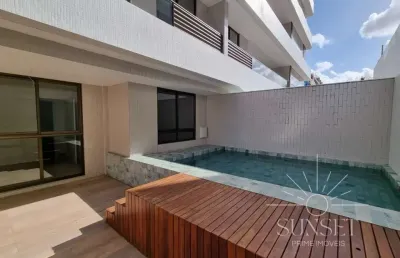 Frente mar, pé na areia, pronto pra morar! apartamento garden, terraço com piscina, à venda no jardim oceania, joão pessoa - paraíba.